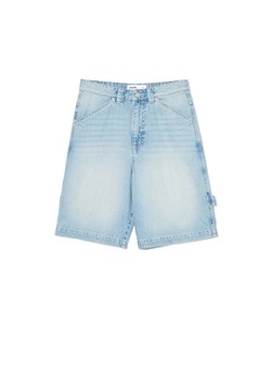 Cropp - Jeansowe szorty jorts z szeroką szlufką - niebieski ze sklepu Cropp w kategorii Szorty - zdjęcie 179828125