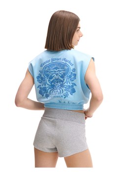 Cropp - Bluza boxy bez rękawów - fioletowy ze sklepu Cropp w kategorii Bluzy damskie - zdjęcie 179828345