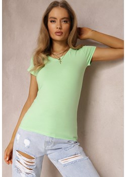 Miętowy T-shirt Molliana ze sklepu renee.pl w kategorii Bluzki damskie - zdjęcie 179838809