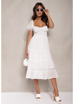 Biała Sukienka z Odkrytymi Plecami Nephia ze sklepu renee.pl w kategorii Sukienki - zdjęcie 179839628