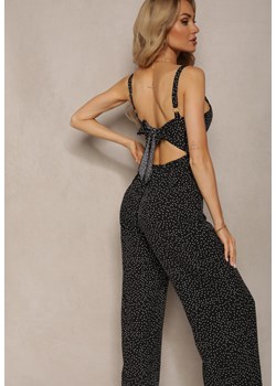 Czarno-Biały Kombinezon Ismena ze sklepu renee.pl w kategorii Kombinezony damskie - zdjęcie 179842806
