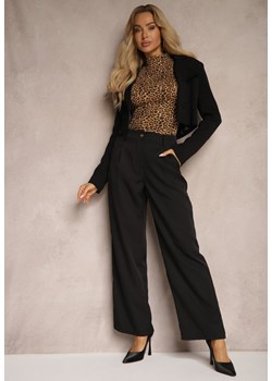 Czarne Spodnie Szerokie High Waist Gaye ze sklepu renee.pl w kategorii Spodnie damskie - zdjęcie 179849555