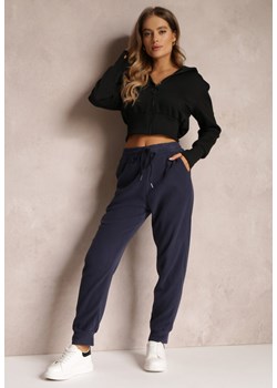 Granatowe Spodnie Dresowe Nophias ze sklepu renee.pl w kategorii Spodnie damskie - zdjęcie 179851937