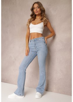 Jasnoniebieskie Jeansy Dzwony High Waist Briris ze sklepu renee.pl w kategorii Jeansy damskie - zdjęcie 179853445