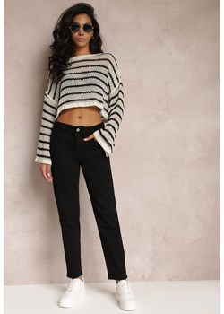 Czarne Jeansy Mom Fit High Waist Kasena ze sklepu renee.pl w kategorii Jeansy damskie - zdjęcie 179856808