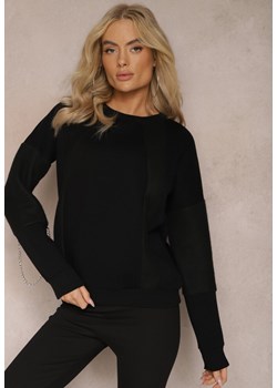 Czarna Bawełniana Bluza z Łańcuszkiem Eleutia ze sklepu renee.pl w kategorii Bluzy damskie - zdjęcie 179881767