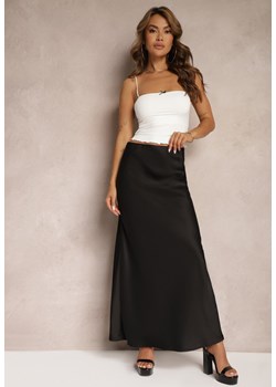 Czarna Satynowa Spódnica Maxi High Waist Formia ze sklepu renee.pl w kategorii Spódnice - zdjęcie 179883328