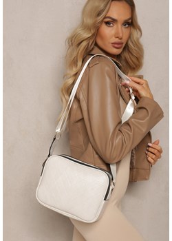 Beżowa Pikowana Torebka z Dwiema Komorami i Materiałowym Paskiem Crossbody Riola ze sklepu renee.pl w kategorii Listonoszki - zdjęcie 179900407
