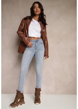 Jasnoniebieskie Jeansy Skinny z Bawełny Push-Up Carivira ze sklepu renee.pl w kategorii Jeansy damskie - zdjęcie 179941809