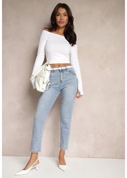 Jasnoniebieskie Jeansy High Waist Regular Fit Felindor ze sklepu renee.pl w kategorii Jeansy damskie - zdjęcie 179941829