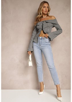 Jasnoniebieskie Jeansy z Bawełny Typu Skinny Selinda ze sklepu renee.pl w kategorii Jeansy damskie - zdjęcie 179944758