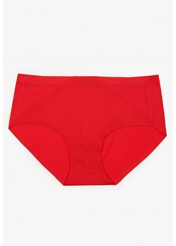 Czerwone Majtki Figi High Waist z Bezszwowym Wykończeniem Kolaniris ze sklepu renee.pl w kategorii Majtki damskie - zdjęcie 179950609