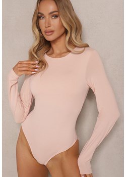 Beżowe Body w Stylu Basic Sovfia ze sklepu renee.pl w kategorii Bluzki damskie - zdjęcie 179952037