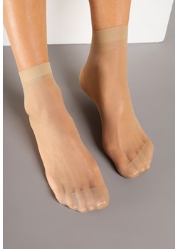 Beżowe Wiskozowe Skarpety Transparentne 10-pack Vivinna ze sklepu renee.pl w kategorii Skarpetki damskie - zdjęcie 179954107