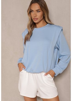 Jasnoniebieska Bluza z Wiskozą z Szerokimi Ramionami Alioris ze sklepu renee.pl w kategorii Bluzy damskie - zdjęcie 179964499