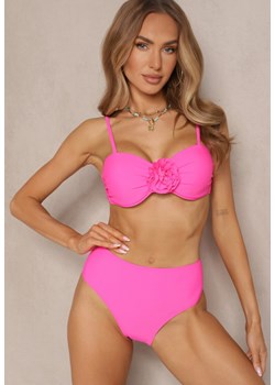 Różowe Bikini Majtki Figi Biustonosz Ozdobione Kwiatem 3D Tenionea ze sklepu renee.pl w kategorii Stroje kąpielowe - zdjęcie 179969978