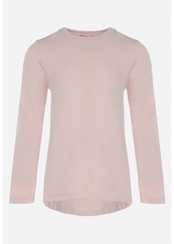 Jasnoróżowa Bluzka Longsleeve Turisanni ze sklepu born2be.pl w kategorii Bluzki dziewczęce - zdjęcie 179986128