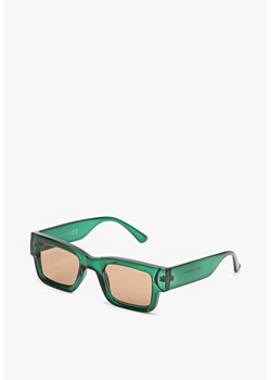 Zielone Prostokątne Okulary Przeciwsłoneczne z Filtrem UV Elledenira ze sklepu born2be.pl w kategorii Okulary przeciwsłoneczne męskie - zdjęcie 180075607
