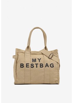 Beżowa Pleciona Torebka Shopper Seviola ze sklepu born2be.pl w kategorii Torby letnie - zdjęcie 180113025