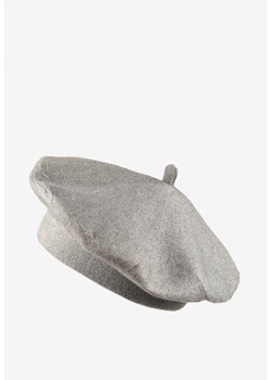 Szary Beret z Antenką z Kaszmirem i Bawełną w Klasycznym Stylu Emivirae ze sklepu born2be.pl w kategorii Berety damskie - zdjęcie 180115925