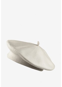 Jasnoszary Beret z Antenką z Kaszmirem i Bawełną w Klasycznym Stylu Emivirae ze sklepu born2be.pl w kategorii Berety damskie - zdjęcie 180115929