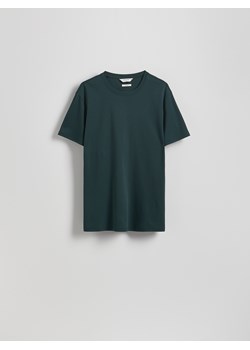 Reserved - T-shirt slim z bawełny pima - ciemnozielony - id: 032EE-79X - marki Reserved - 180166685 Reserved - T-shirt slim z bawełny pima - ciemnozielony ze sklepu Reserved w kategorii T-shirty męskie - zdjęcie 180166685