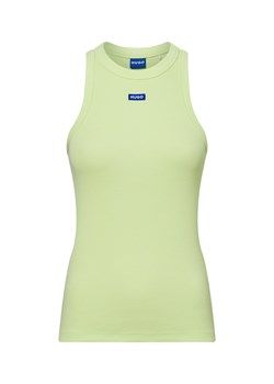 HUGO BLUE Top damski - Easy Tank_B Kobiety Bawełna cytrynowy jednolity ze sklepu vangraaf w kategorii Bluzki damskie - zdjęcie 180171038