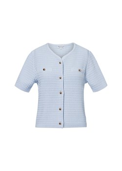 Marie Lund Damski kardigan z krótkim rękawem Kobiety Bawełna jasnoniebieski jednolity ze sklepu vangraaf w kategorii Swetry damskie - zdjęcie 180171046