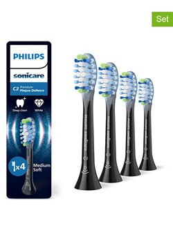 PHILIPS sonicare Wymienne końcówki (4 szt.) &quot;Premium Plaque Defence&quot; w kolorze czarnym ze sklepu Limango Polska w kategorii Szczoteczki do zębów - zdjęcie 180173298