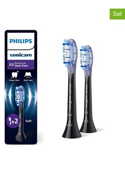 PHILIPS sonicare Wymienne końcówki (2 szt.) &quot;Premium Gum Care&quot; w kolorze czarnym ze sklepu Limango Polska w kategorii Szczoteczki do zębów - zdjęcie 180173375