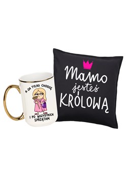 Prezent na Dzień Mamy - kubek oraz poduszka dla Mamy - MAMO JESTEŚ KRÓLOWĄ Z BLONDYNKĄ ze sklepu Time For Fashion w kategorii Kubki - zdjęcie 180175265