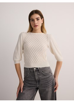 Reserved - Bluzka z dodatkiem wiskozy - kremowy ze sklepu Reserved w kategorii Bluzki damskie - zdjęcie 180175296