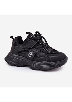 Boto Sneakersy Dziecięce Na Platformie Czarne Hanomess - id: 223836 - marki Boto - 180176335 Boto Sneakersy Dziecięce Na Platformie Czarne Hanomess ze sklepu ButyModne.pl w kategorii Buty sportowe dziecięce - zdjęcie 180176335