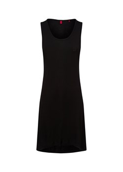 HUGO Damska sukienka plażowa Kobiety wiskoza czarny jednolity ze sklepu vangraaf w kategorii Sukienki - zdjęcie 180179566
