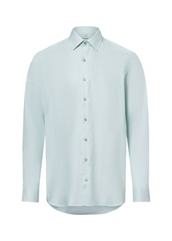 Olymp Level Five Męska koszula biznesowa - dopasowana do ciała Mężczyźni Slim Fit Bawełna zielony jednolity ze sklepu vangraaf w kategorii Koszule męskie - zdjęcie 180179569