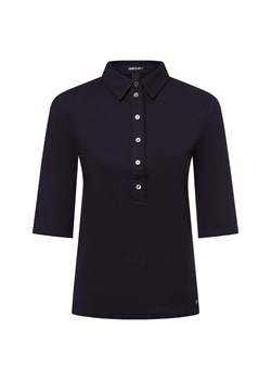 Marc Cain Collections Damska koszulka polo Kobiety Bawełna granatowy jednolity ze sklepu vangraaf w kategorii Bluzki damskie - zdjęcie 180179586