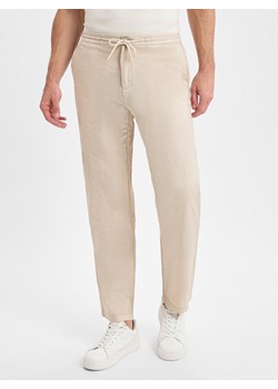 Finshley & Harding London Spodnie - Cross Mężczyźni Bawełna beżowy jednolity ze sklepu vangraaf w kategorii Spodnie męskie - zdjęcie 180179597