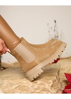 Royalfashion Damskie ocieplane botki w kolorze camel Comfy Walk ze sklepu royalfashion.pl w kategorii Botki - zdjęcie 180203305