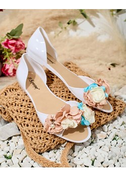 Royalfashion Gumowe baleriny z kwiatem Koddies ze sklepu royalfashion.pl w kategorii Balerinki - zdjęcie 180204328
