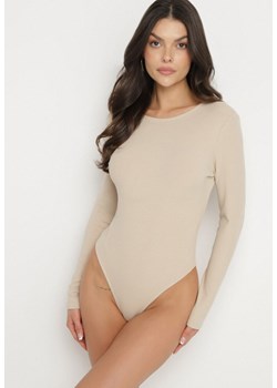 Jasnobeżowe Body w Klasycznym Stylu Sadirise ze sklepu born2be.pl w kategorii Body damskie - zdjęcie 180207578