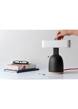 Designnest Lampa stołowa LED &quot;Dina Coin Lamp&quot; w kolorze czarnym - 23 x 27 x 12 cm ze sklepu Limango Polska w kategorii Lampy stołowe - zdjęcie 180209866