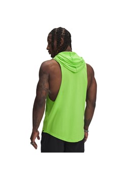 Męski top treningowy z kapturem Under Armour Project Rock Wire SL HD - zielony ze sklepu Sportstylestory.com w kategorii T-shirty męskie - zdjęcie 180211508