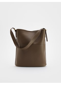 Reserved - Torebka shopper - ciemnozielony ze sklepu Reserved w kategorii Torebki damskie - zdjęcie 180214795