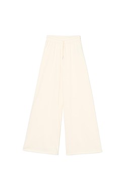Cropp - Dresowe kremowe spodnie wide leg - kremowy ze sklepu Cropp w kategorii Spodnie damskie - zdjęcie 180221317