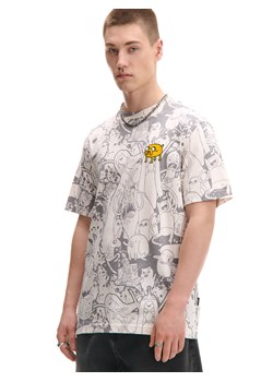 Cropp - Wzorzysty T-shirt Adventure Time - kremowy ze sklepu Cropp w kategorii T-shirty męskie - zdjęcie 180227449