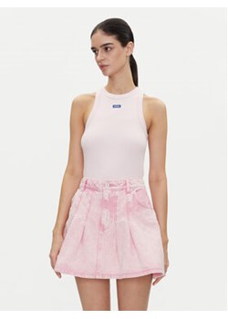 HUGO Top Easy Tank_B 50508857 Różowy Slim Fit ze sklepu MODIVO w kategorii Bluzki damskie - zdjęcie 180246455