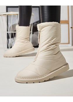 Royalfashion Beżowe damskie buty a'la śniegowce Tirigga ze sklepu royalfashion.pl w kategorii Śniegowce damskie - zdjęcie 180249146