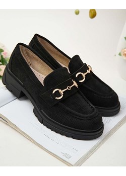 Royalfashion  Ażurowe damskie mokasyny z łańcuszkiem Imerila ze sklepu royalfashion.pl w kategorii Mokasyny damskie - zdjęcie 180252498