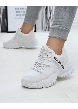 Białe damskie buty sportowe typu sneakersy Povilpo ze sklepu royalfashion.pl w kategorii Buty sportowe damskie - zdjęcie 180254825