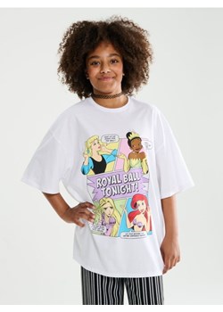 Sinsay - Koszulka Disney Princess - biały ze sklepu Sinsay w kategorii Bluzki dziewczęce - zdjęcie 180265675